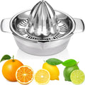Citrus Lemon Orange Grapefruit Juicer Manual Squeezer 304 Stainless Steel Robust Hand Juicer Reamer Rotation Press with Strainer&10oz Bowl, 2 Pour Spouts, Dishwasher Safe, Easy to Clean, Heavy Duty