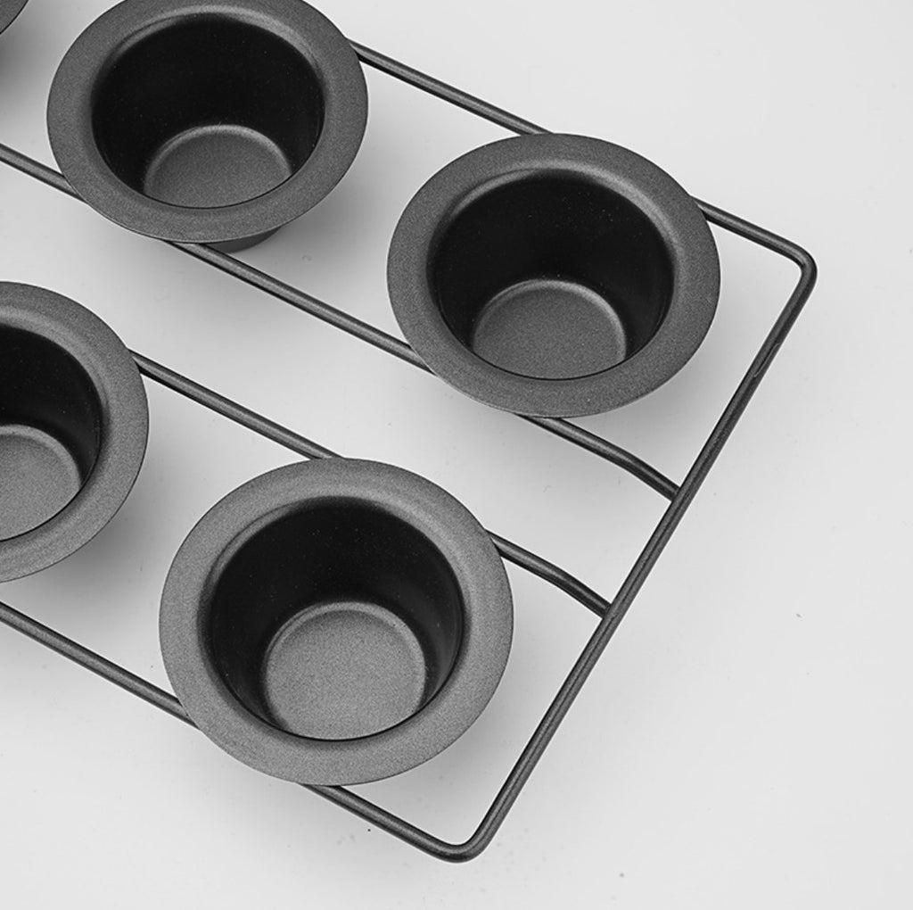 6 Cup Nonstick Popover Pans, Large Deep Cupcake Baking Pan, Muffin Pans for Baking Sets Non Stick