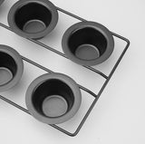 6 Cup Nonstick Popover Pans, Large Deep Cupcake Baking Pan, Muffin Pans for Baking Sets Non Stick