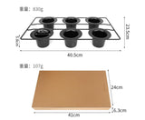 6 Cup Nonstick Popover Pans, Large Deep Cupcake Baking Pan, Muffin Pans for Baking Sets Non Stick