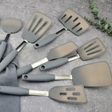 Mixed 8 Piece Silicone Spatula Set, 600F Heat-Resistant No-Melt Rubber Spatula Handle and Blade - Kitchen Cooking Utensils for Nonstick Cookware, Spatula Turner for Egg,Pancake,Burger- Dishwasher Safe